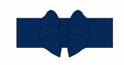 Luna Lights Navy Big Bow Headband